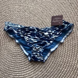 Smart & Sexy Ruffled and Ruched Back Bikini Bottom Sz M